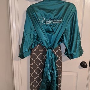 Brand new bridesmaids robe teal L/XL